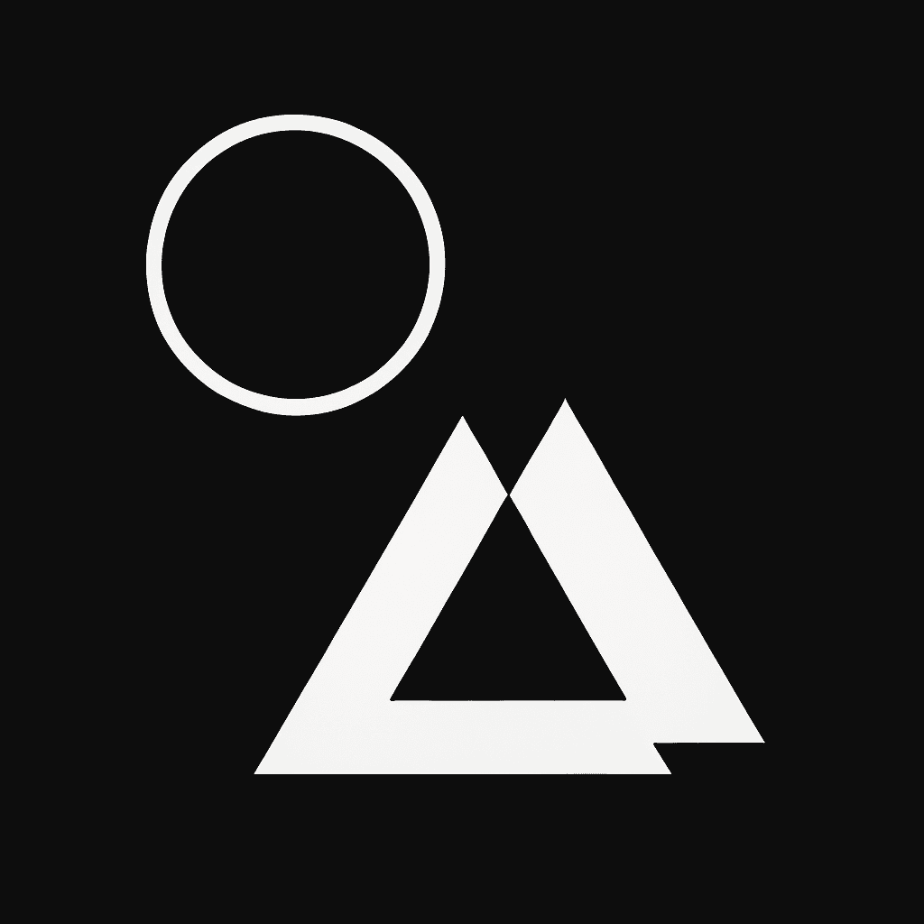 Minimalist symbol of three voices – VietFuturus editorial structure.